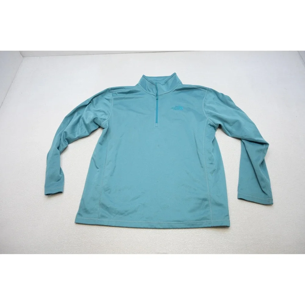 The North Face Quarter Zip Pullover Mens XL Turquoise‎ Lightweight Active